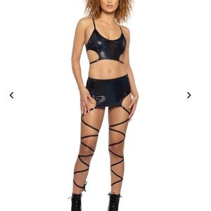 J. Valentine Holo Hottie Metallic Rave Set NEW